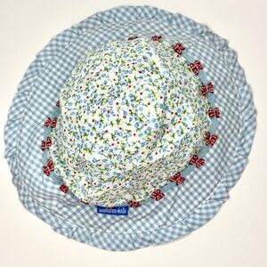 Wallaroo Kids Lids Lorikeet Infant Floral Blue Ginam Water / Sun Hat